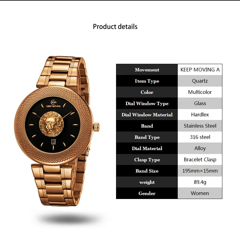 Elegant Women's Quartz Watch – Waterproof Calendar Watch in 7 Colors