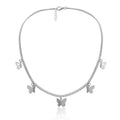 Crystal Butterfly Choker Necklace – Gold Hollow Chain Punk Collar for Women