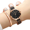 OLEVS Luxury Ceramic Strap Women's Watch – Waterproof with Date Display