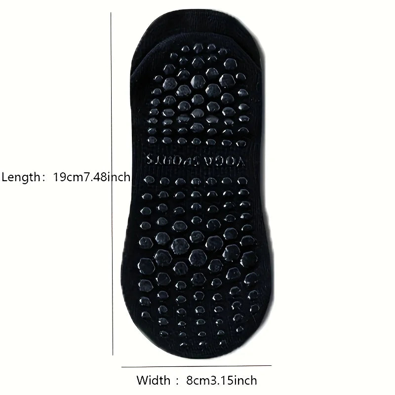 Women's Grip Pilates Socks – 3 Pairs Non-Slip Yoga Socks for Barre, Ballet & Barefoot Workout