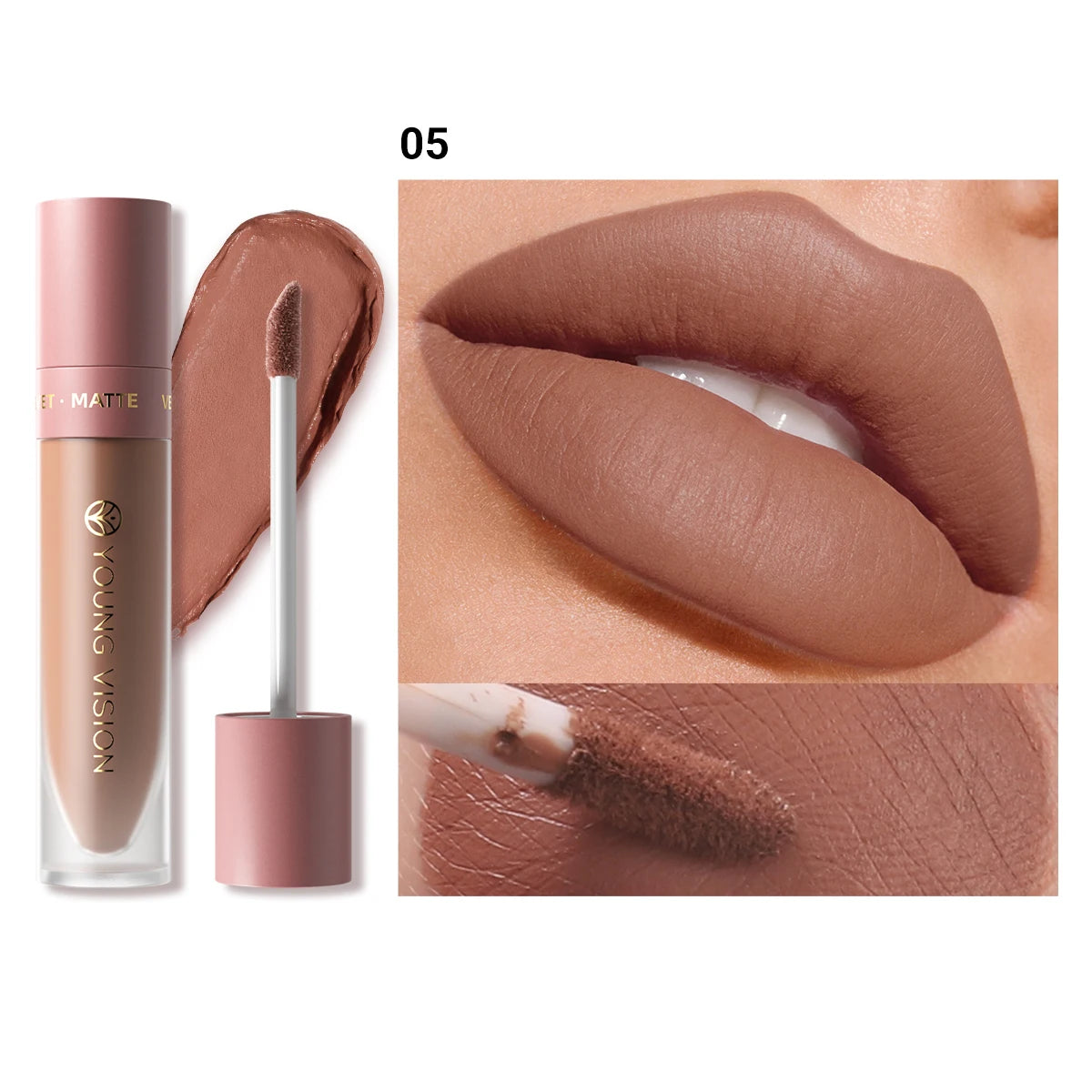 Women's Velvet Matte Lip Gloss – Long-Lasting Plumping Lipstick in Square Tube