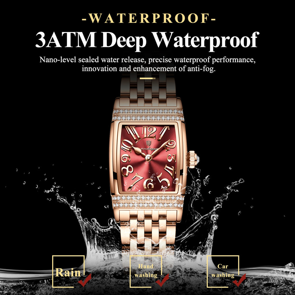 POEDAGAR Luxury Women's Watch – Sports Elegant Stainless Steel, Waterproof