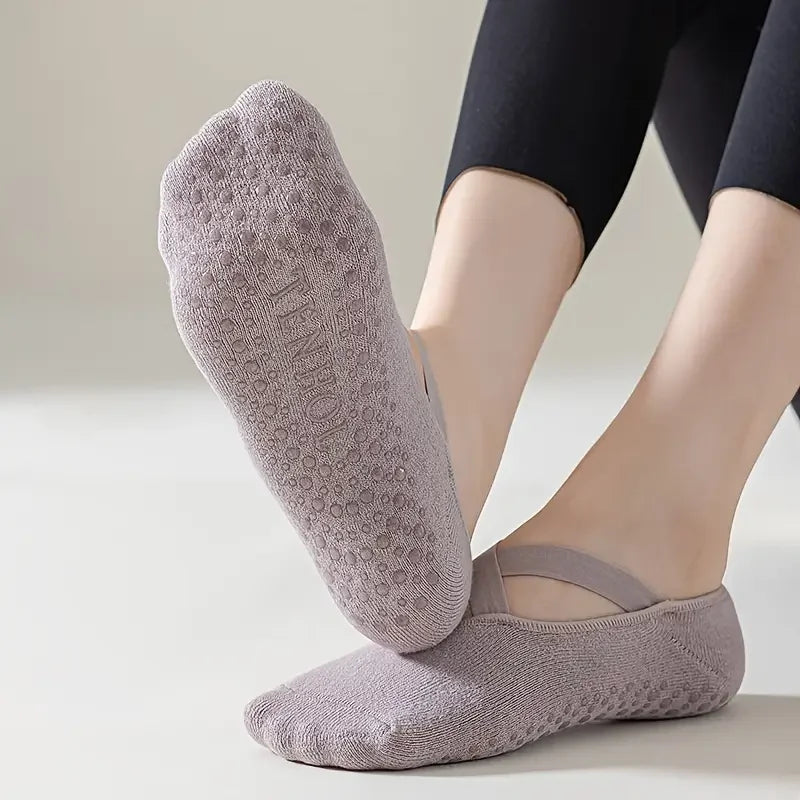 Women's Non-Slip Yoga & Pilates Socks – Grip Socks for Gym & Dance (5 Pairs)