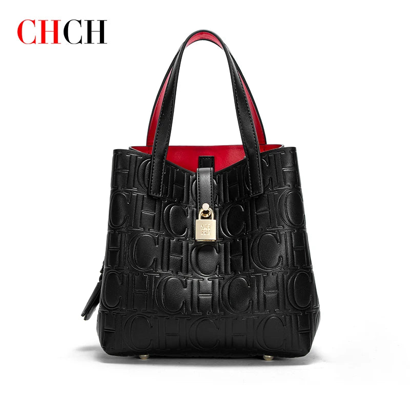 CHCH Steel Embossed Tote Bag – Large Capacity Shopping & Mother Handbag