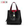 CHCH Steel Embossed Tote Bag – Large Capacity Shopping & Mother Handbag