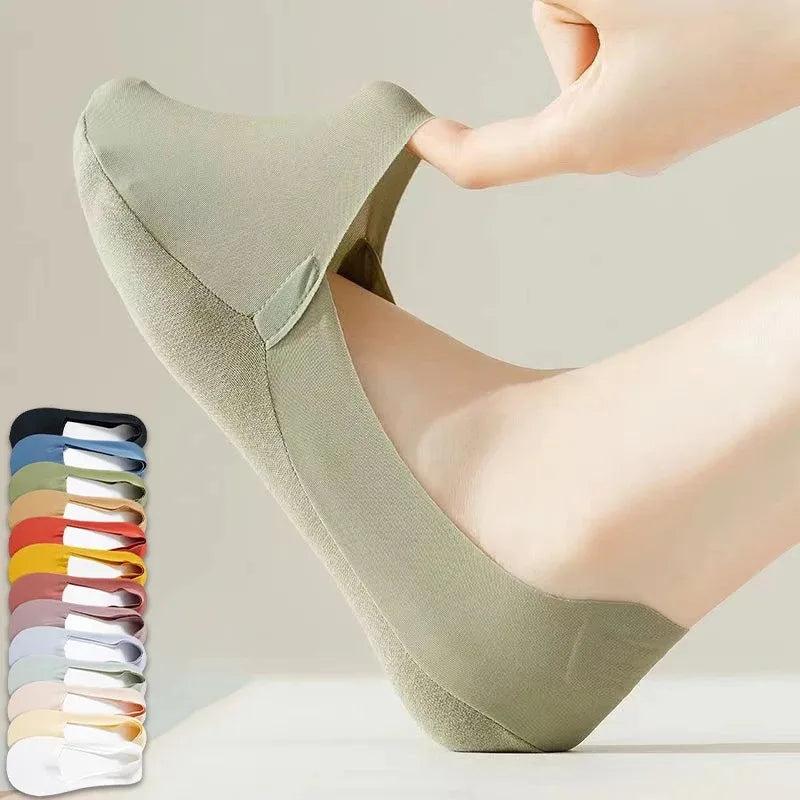 Women's No-Show Socks – 5 Pairs | Breathable & Non-Slip