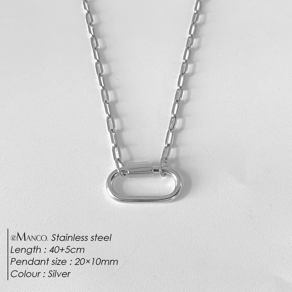 14K Gold Plated Stainless Steel Pendant Necklace – Waterproof Fashion Jewelry
