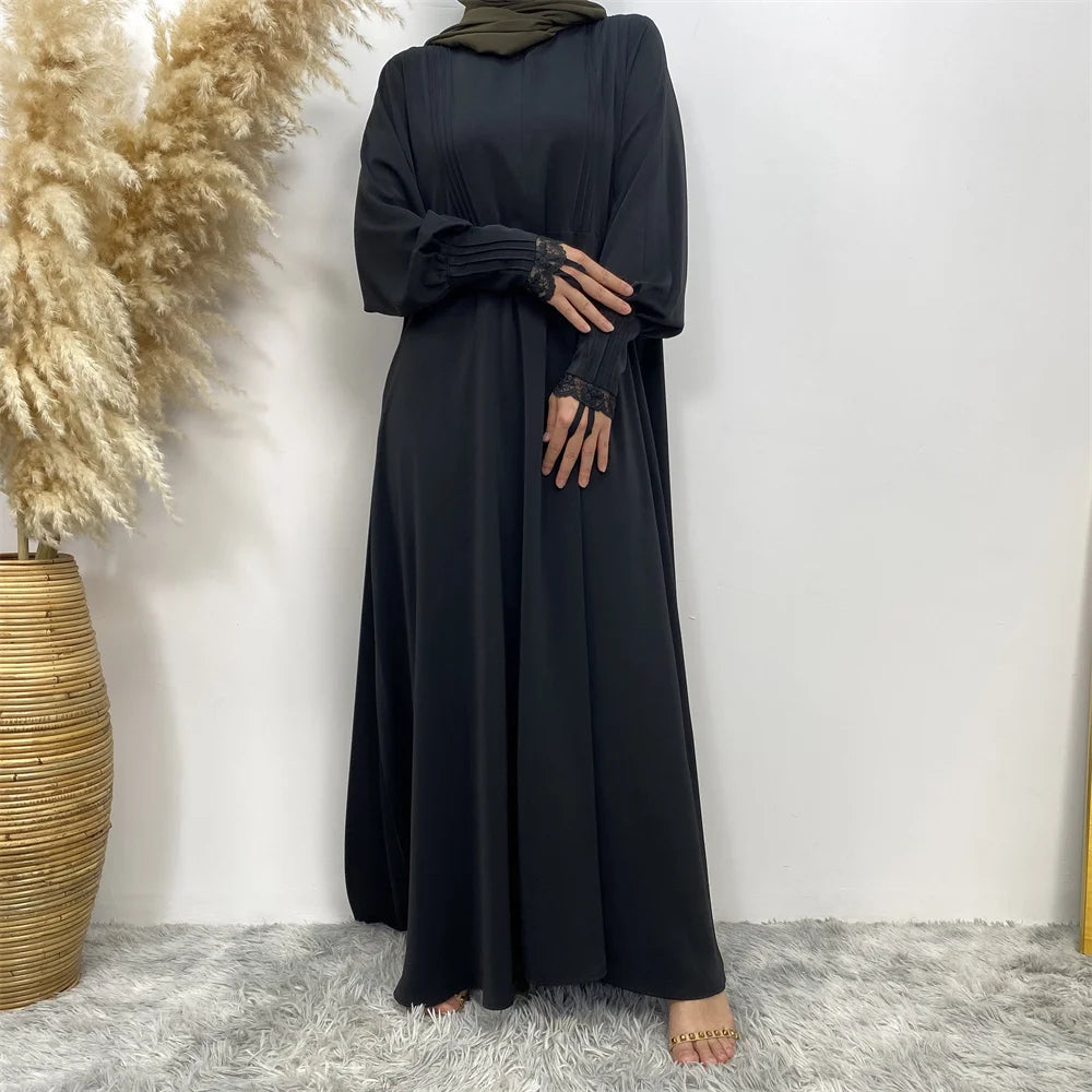 Elegant Dubai Abaya – Turkish Islamic Zipper Dress for Arab Women