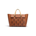Women's Embossed Leather Handbag – Large Capacity Business Wallet Bag