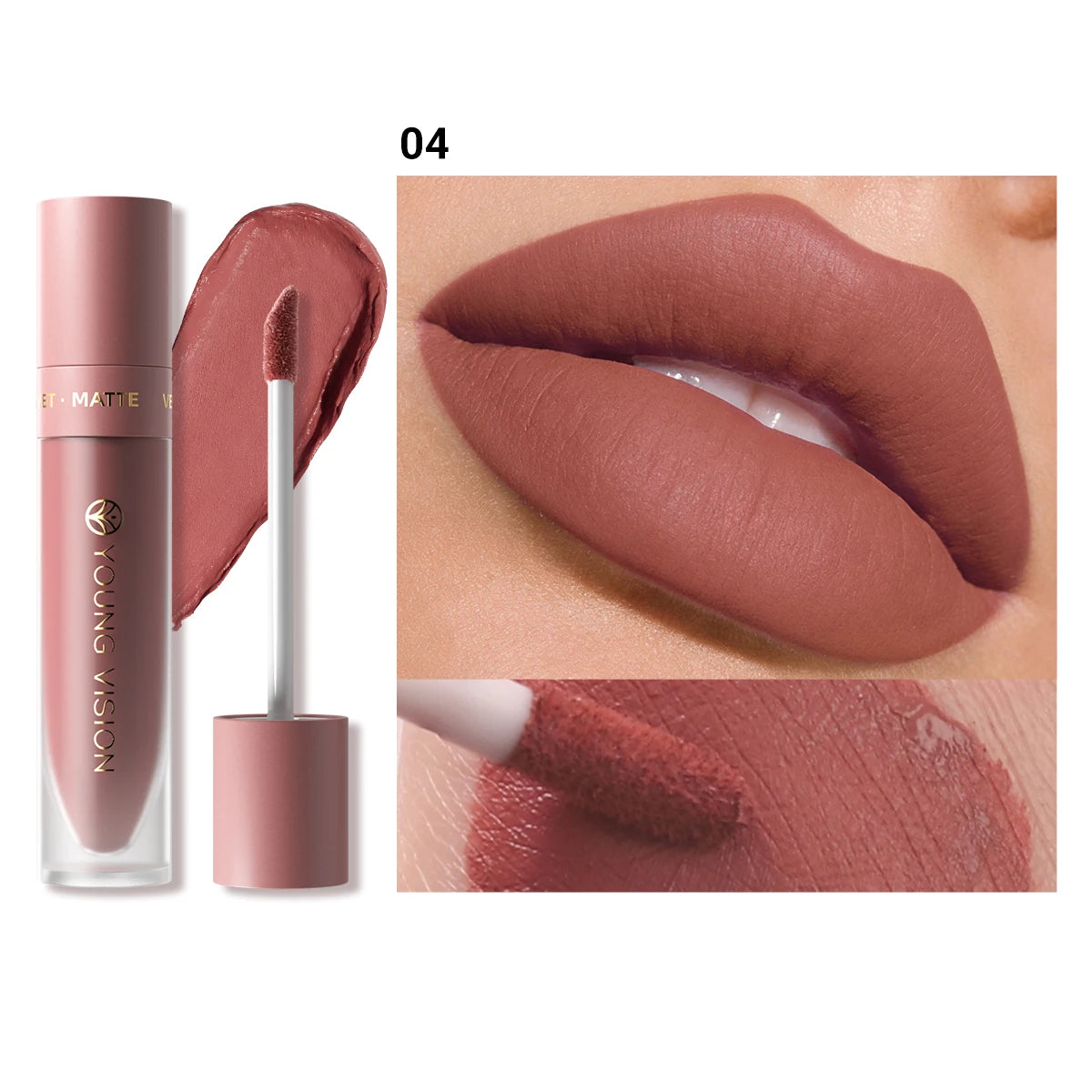 Women's Velvet Matte Lip Gloss – Long-Lasting Plumping Lipstick in Square Tube