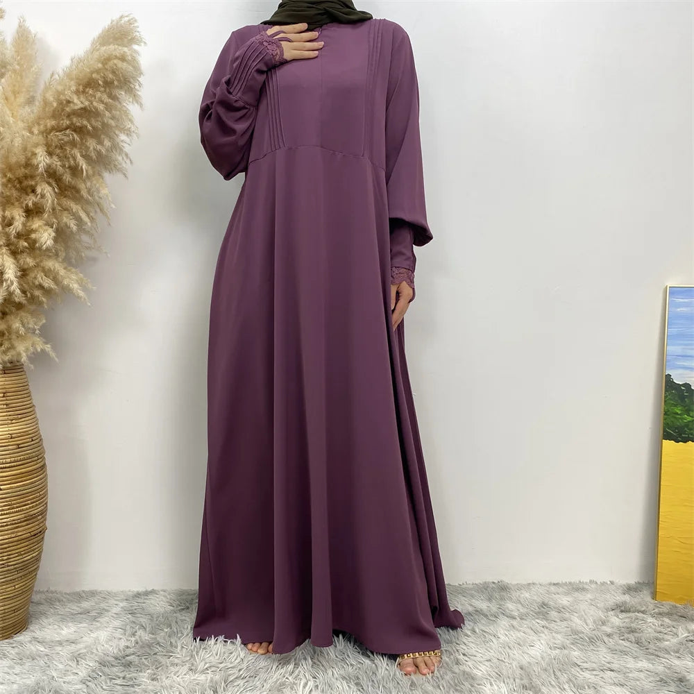 Elegant Dubai Abaya – Turkish Islamic Zipper Dress for Arab Women