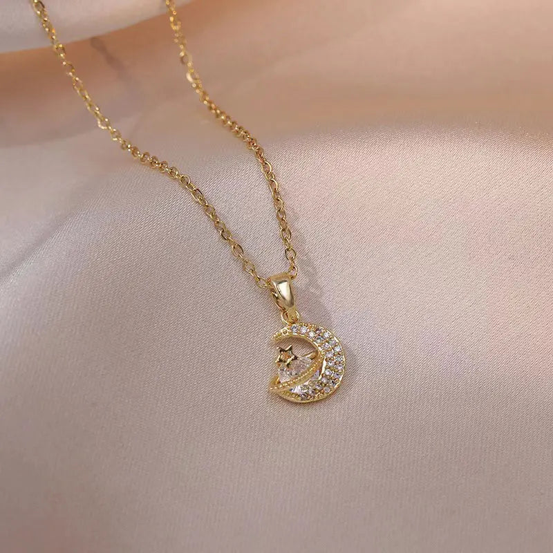 Wine Red Cherry Gold Pendant Necklace – Fashion Wedding & Birthday Jewelry