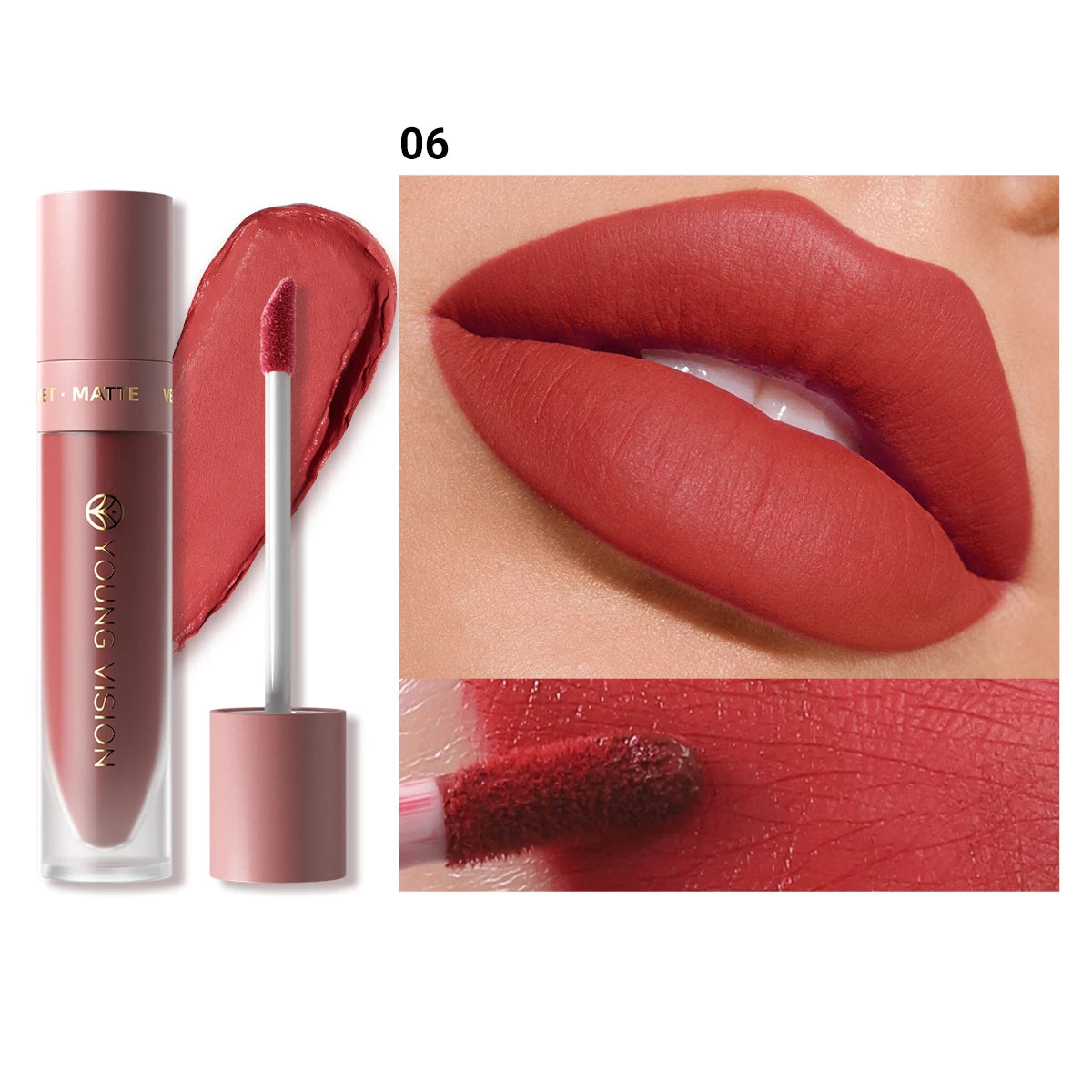 Women's Velvet Matte Lip Gloss – Long-Lasting Plumping Lipstick in Square Tube