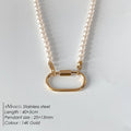 14K Gold Plated Stainless Steel Pendant Necklace – Waterproof Fashion Jewelry