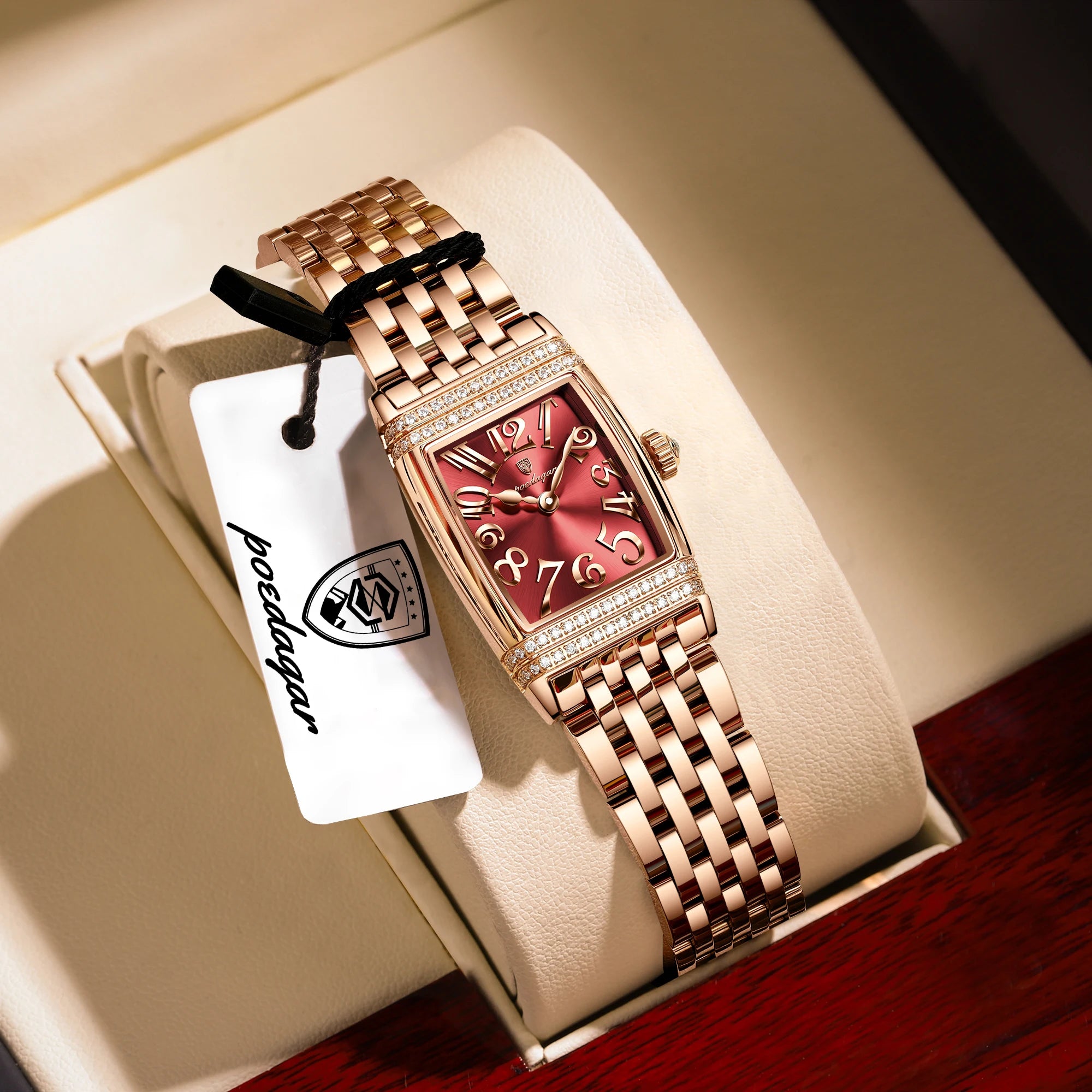 POEDAGAR Luxury Women's Watch – Sports Elegant Stainless Steel, Waterproof