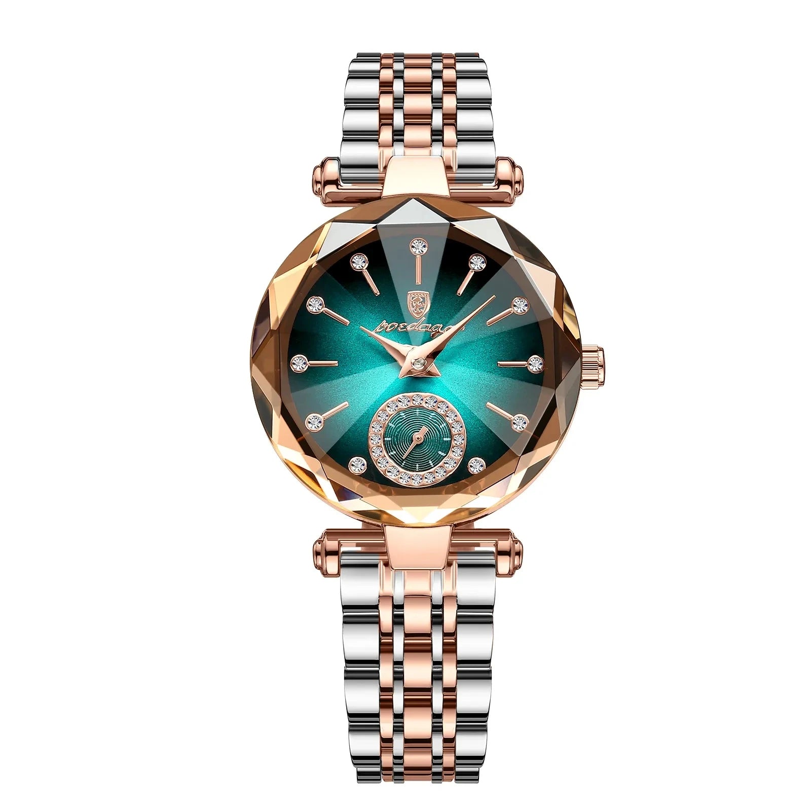 POEDAGAR Women's Luxury Diamond Watch – Elegant Quartz Timepiece
