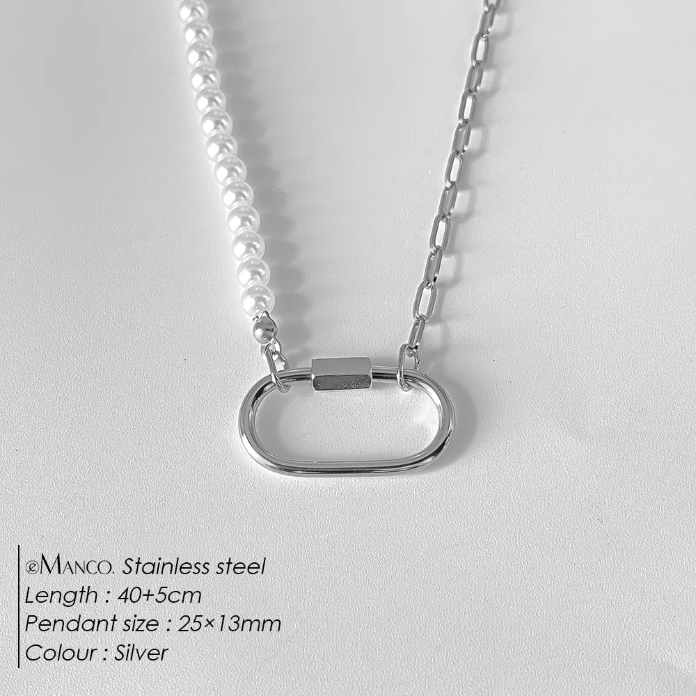 14K Gold Plated Stainless Steel Pendant Necklace – Waterproof Fashion Jewelry