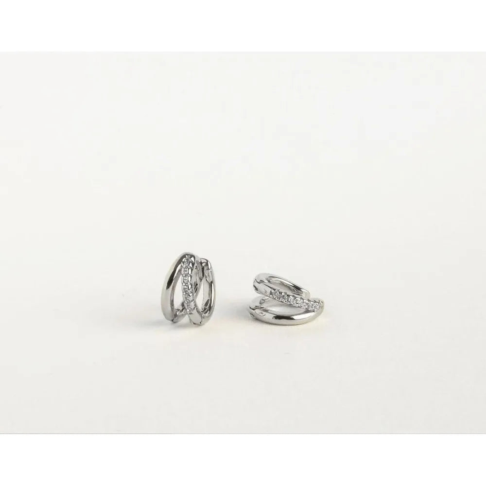 14K Gold Plated Diamond Huggie Hoop Earrings – Wedding & Gift Jewelry for Women