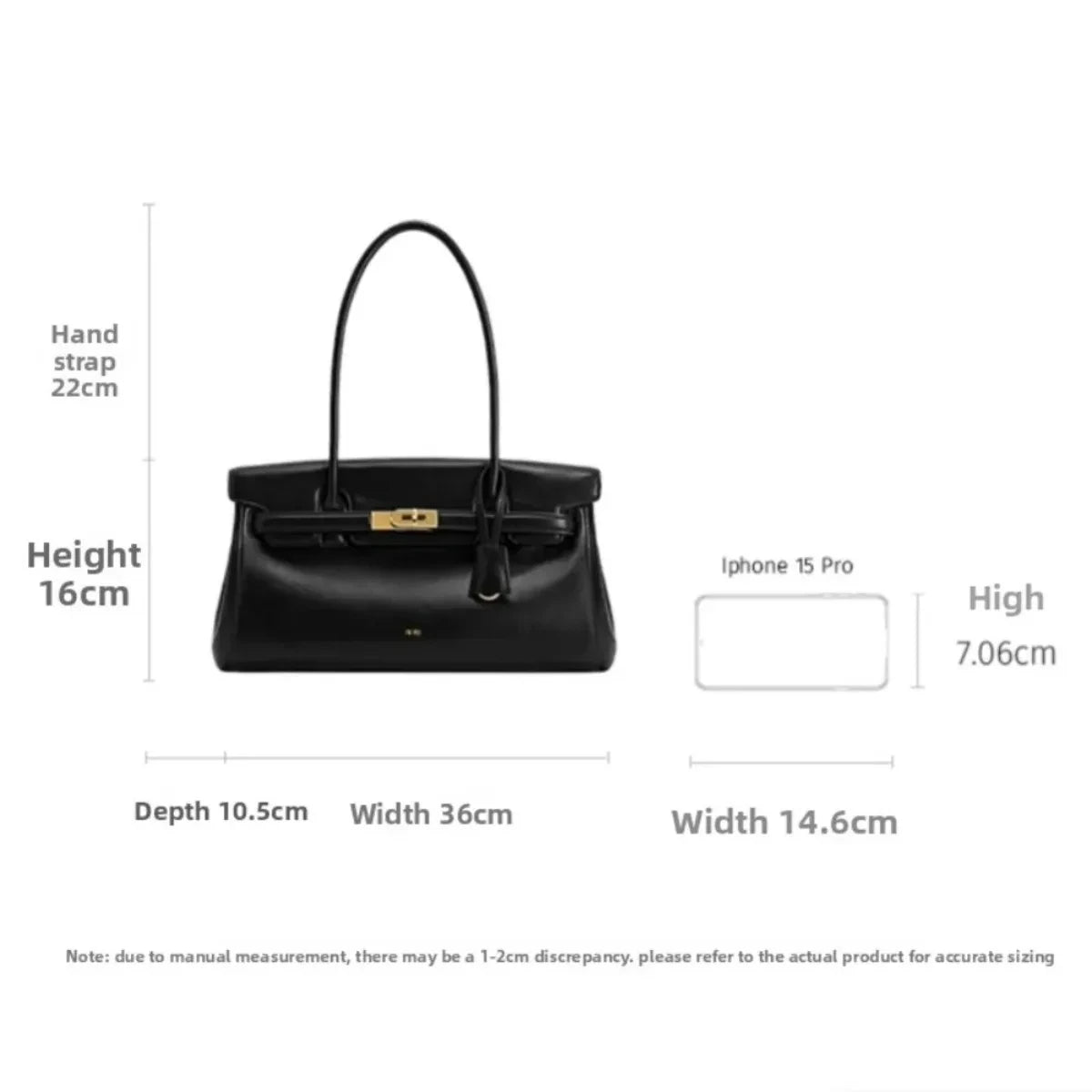JW PEI Yara Vegan Leather Tote Bag 2026 – Black Designer Shoulder Purse for Work & Daily Use
