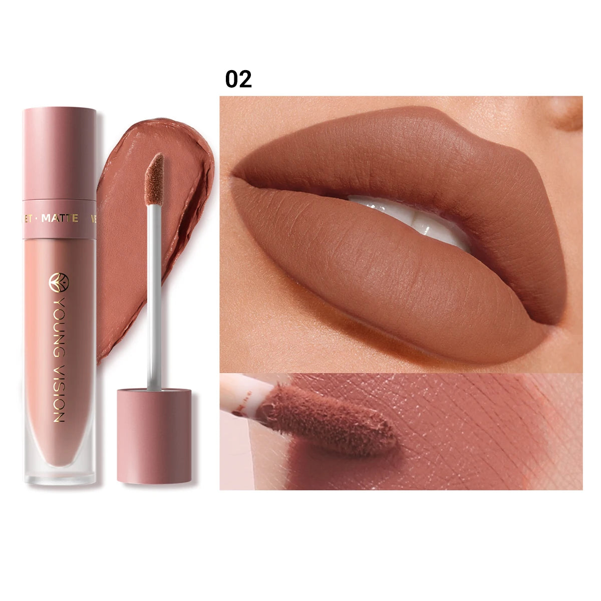 Women's Velvet Matte Lip Gloss – Long-Lasting Plumping Lipstick in Square Tube