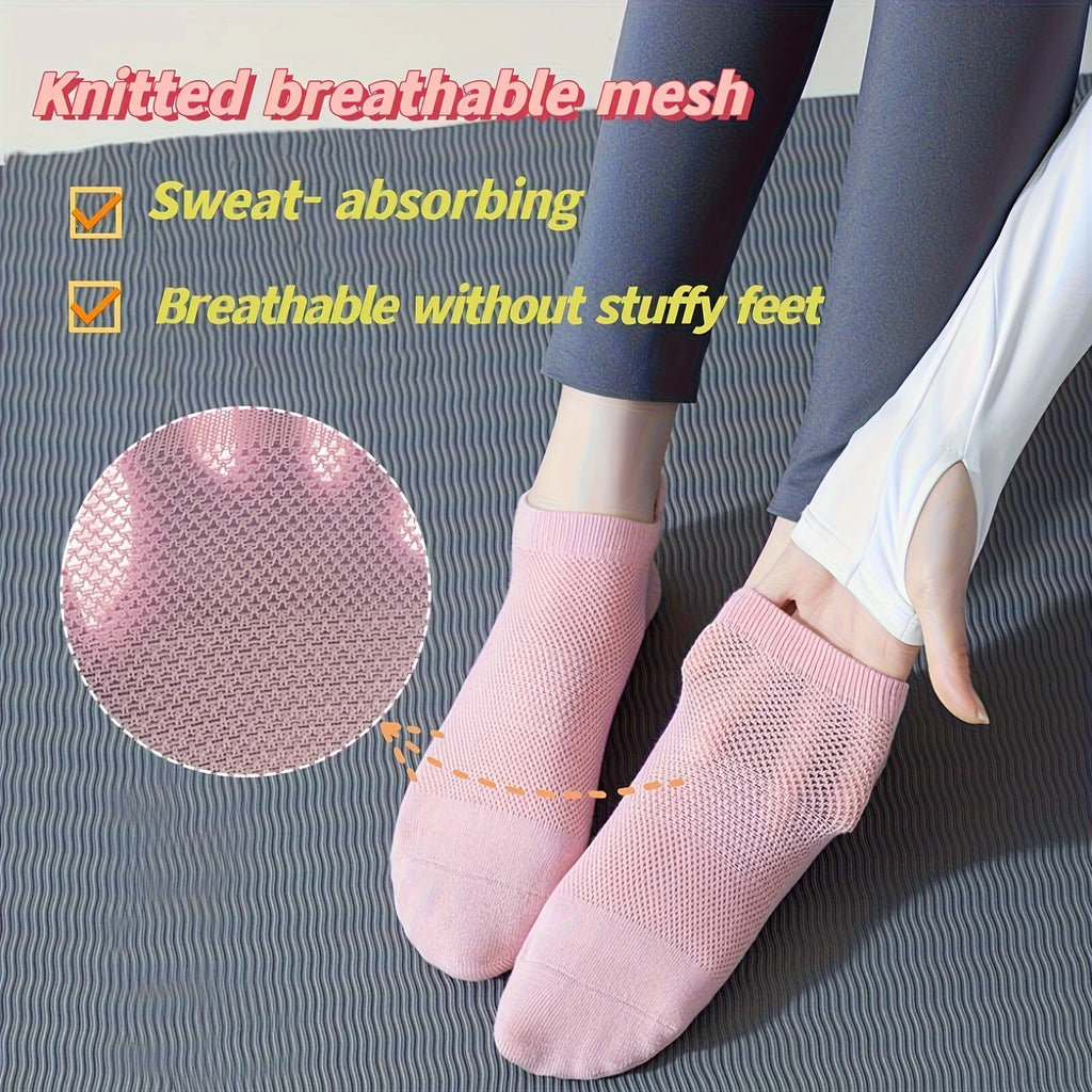 Women's Grip Pilates Socks – 3 Pairs Non-Slip Yoga Socks for Barre, Ballet & Barefoot Workout