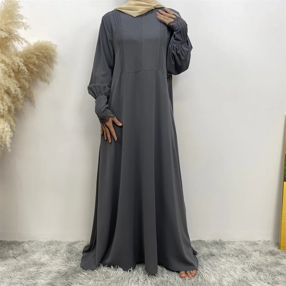 Elegant Dubai Abaya – Turkish Islamic Zipper Dress for Arab Women