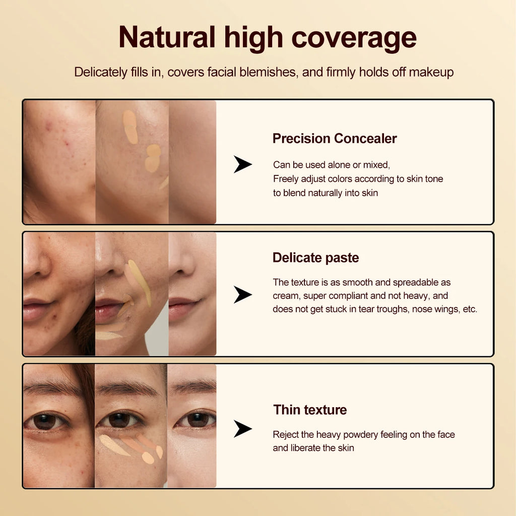 15-Color Concealer & Contour Palette – Full Coverage for All Skin Tones
