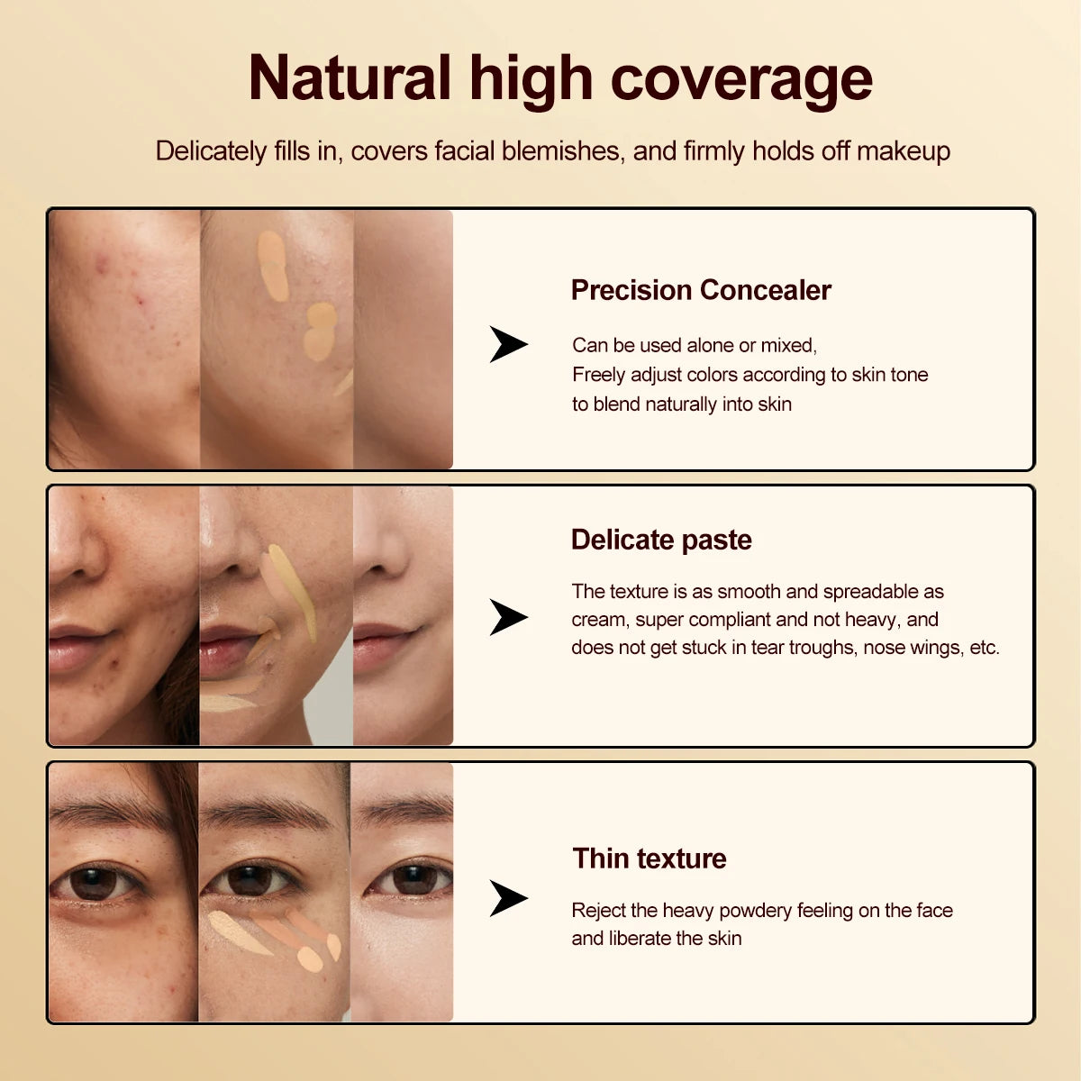 15-Color Concealer & Contour Palette – Full Coverage for All Skin Tones