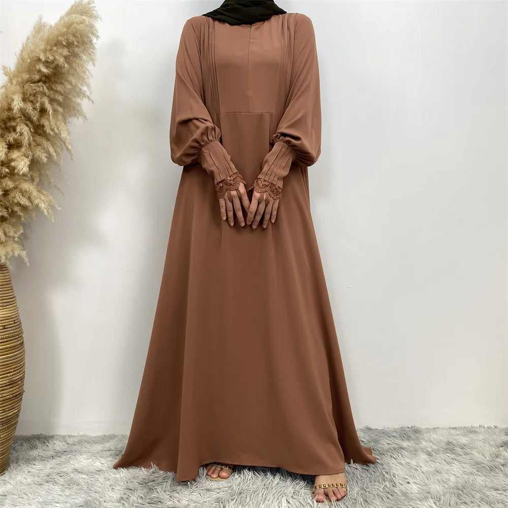 Elegant Dubai Abaya – Turkish Islamic Zipper Dress for Arab Women