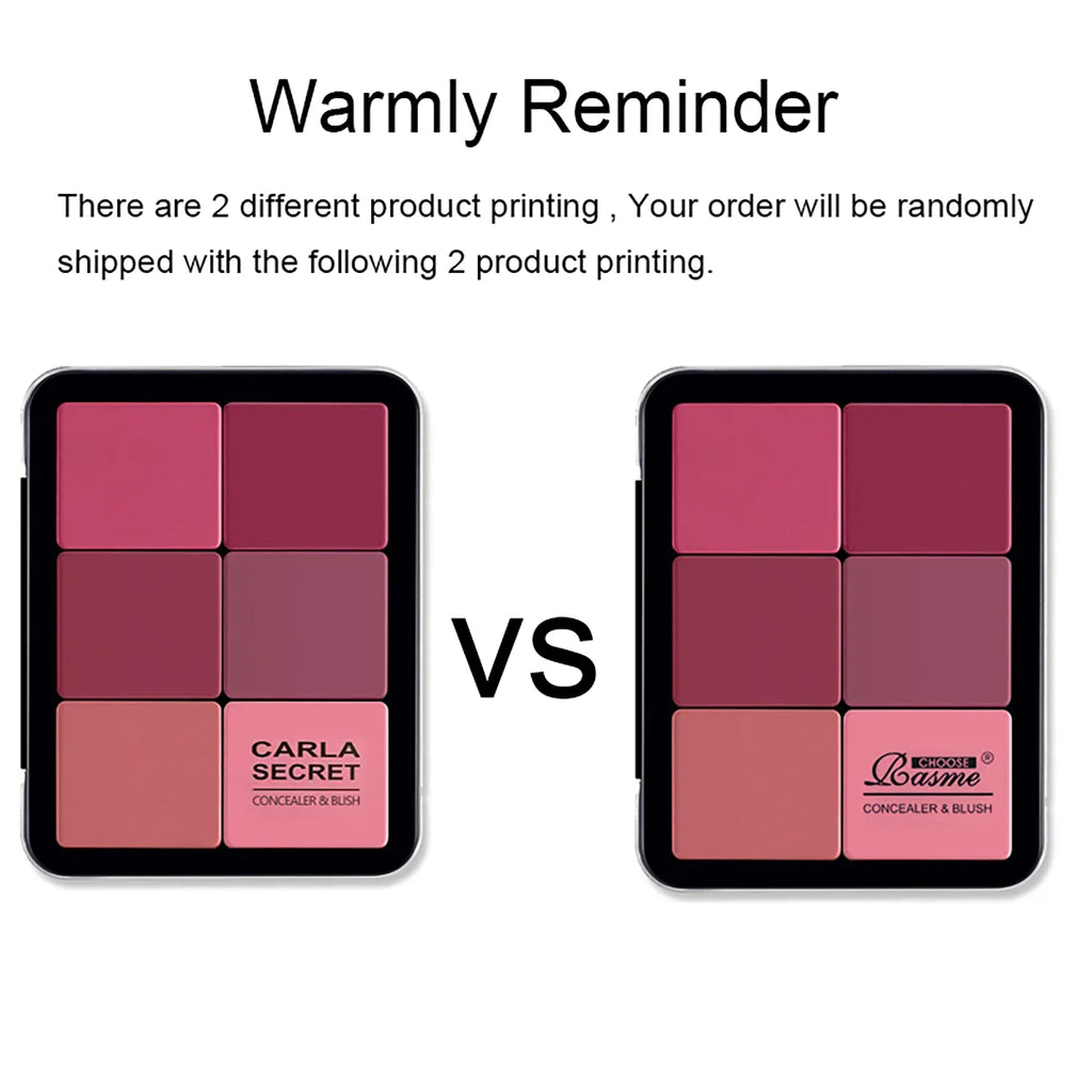12-color concealer and blush palette Matte and highlight contour makeup rouge palette