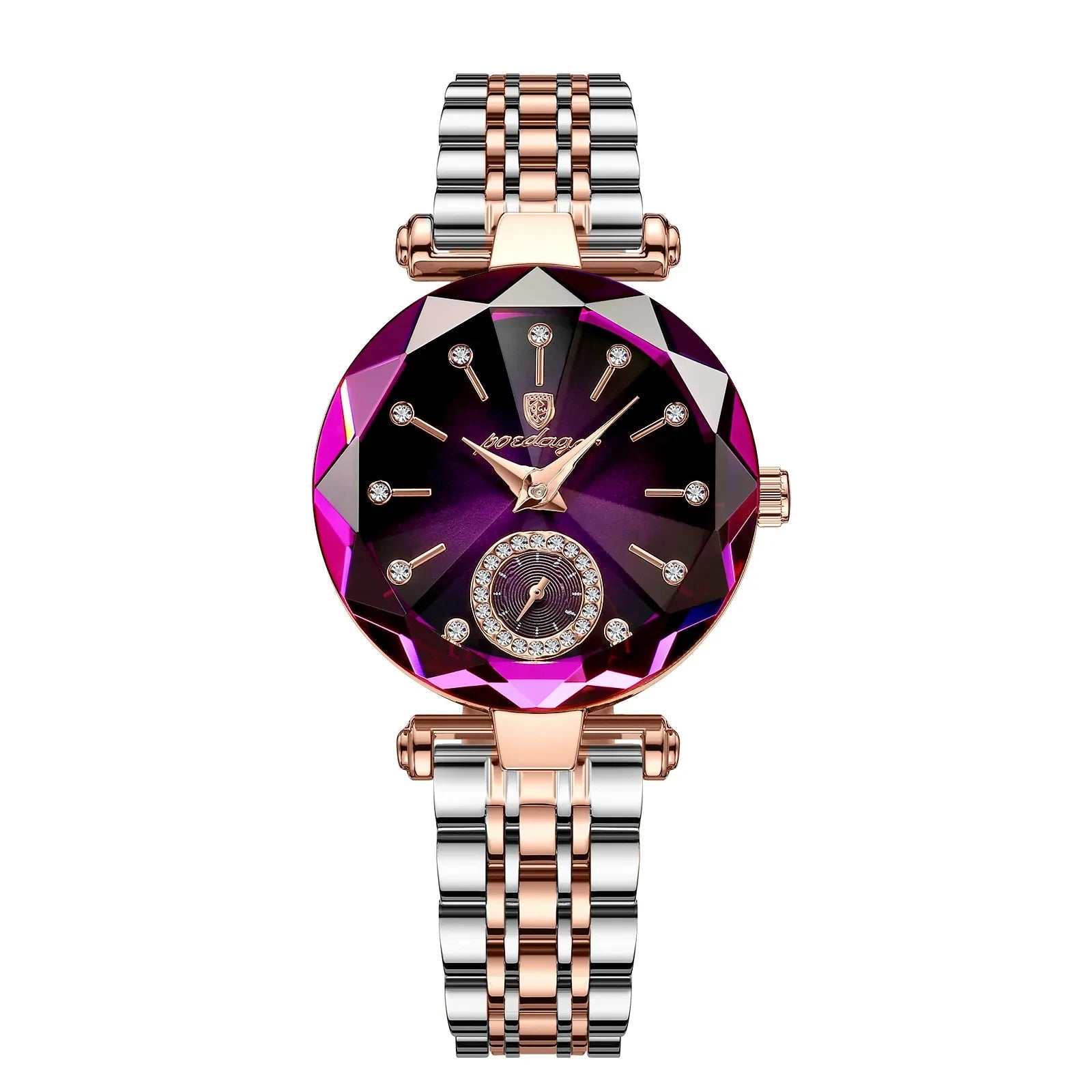 POEDAGAR Women's Luxury Diamond Watch – Elegant Quartz Timepiece