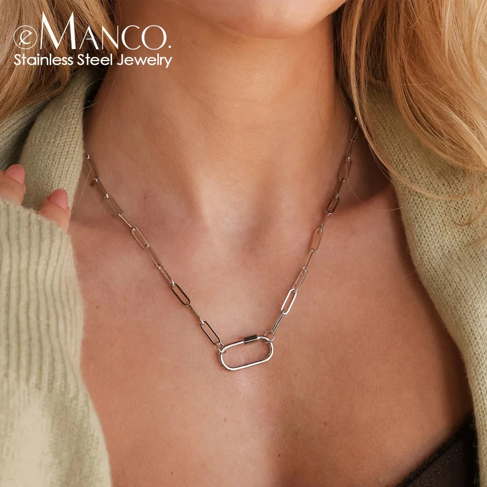 14K Gold Plated Stainless Steel Pendant Necklace – Waterproof Fashion Jewelry