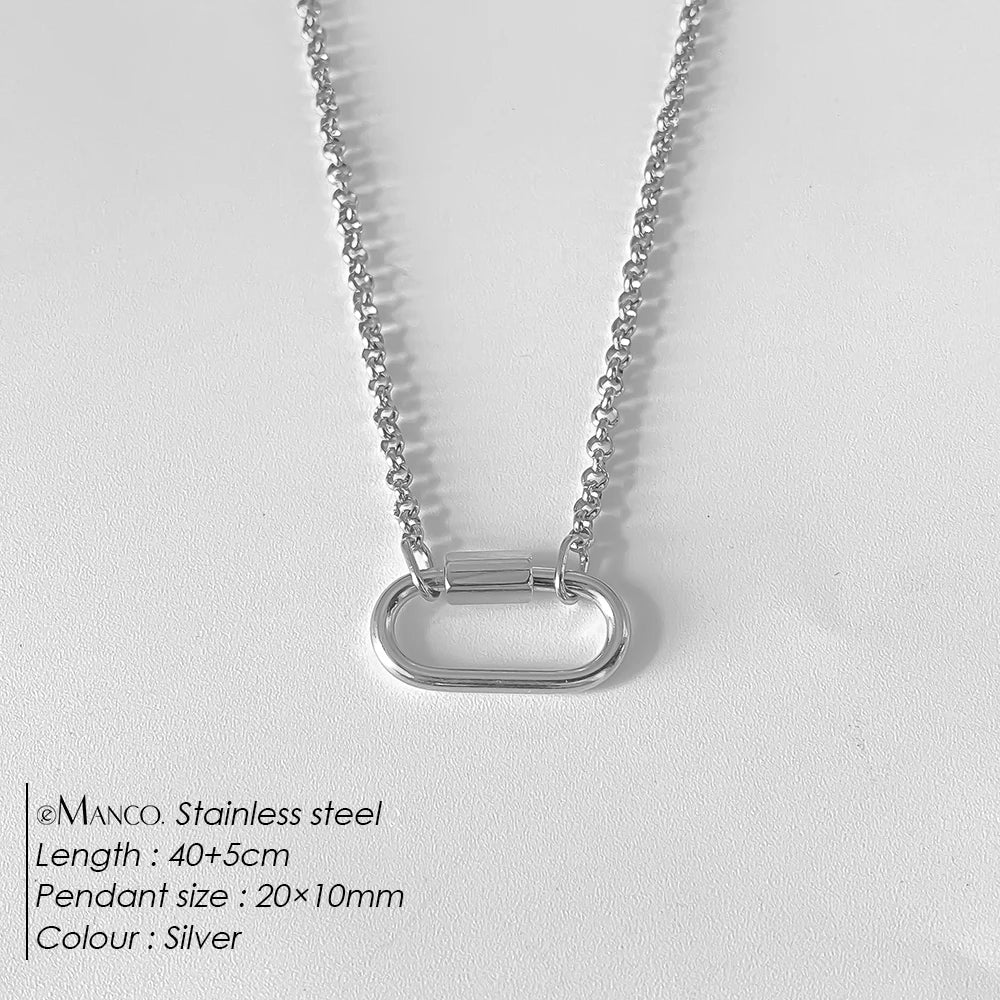 14K Gold Plated Stainless Steel Pendant Necklace – Waterproof Fashion Jewelry