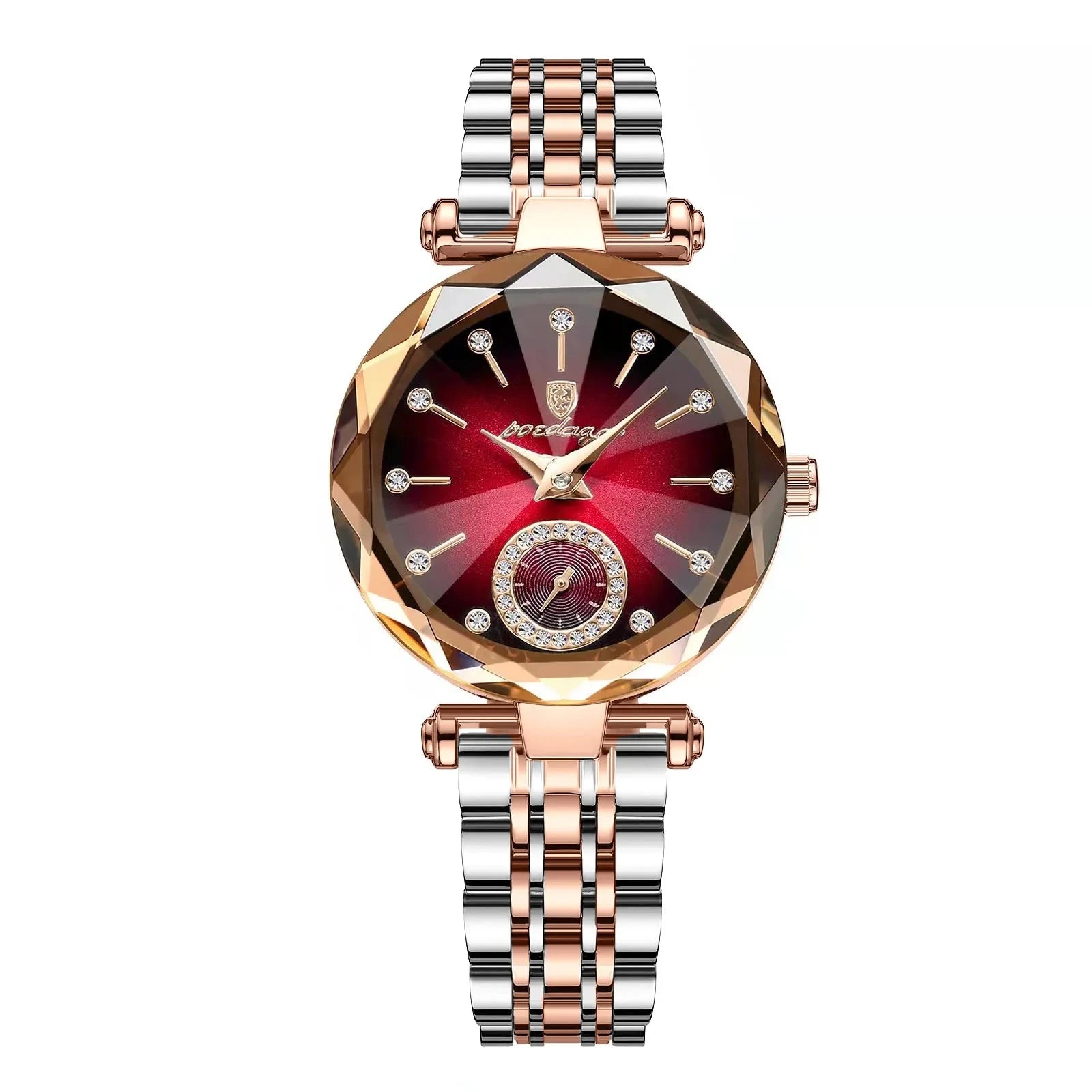 POEDAGAR Women's Luxury Diamond Watch – Elegant Quartz Timepiece