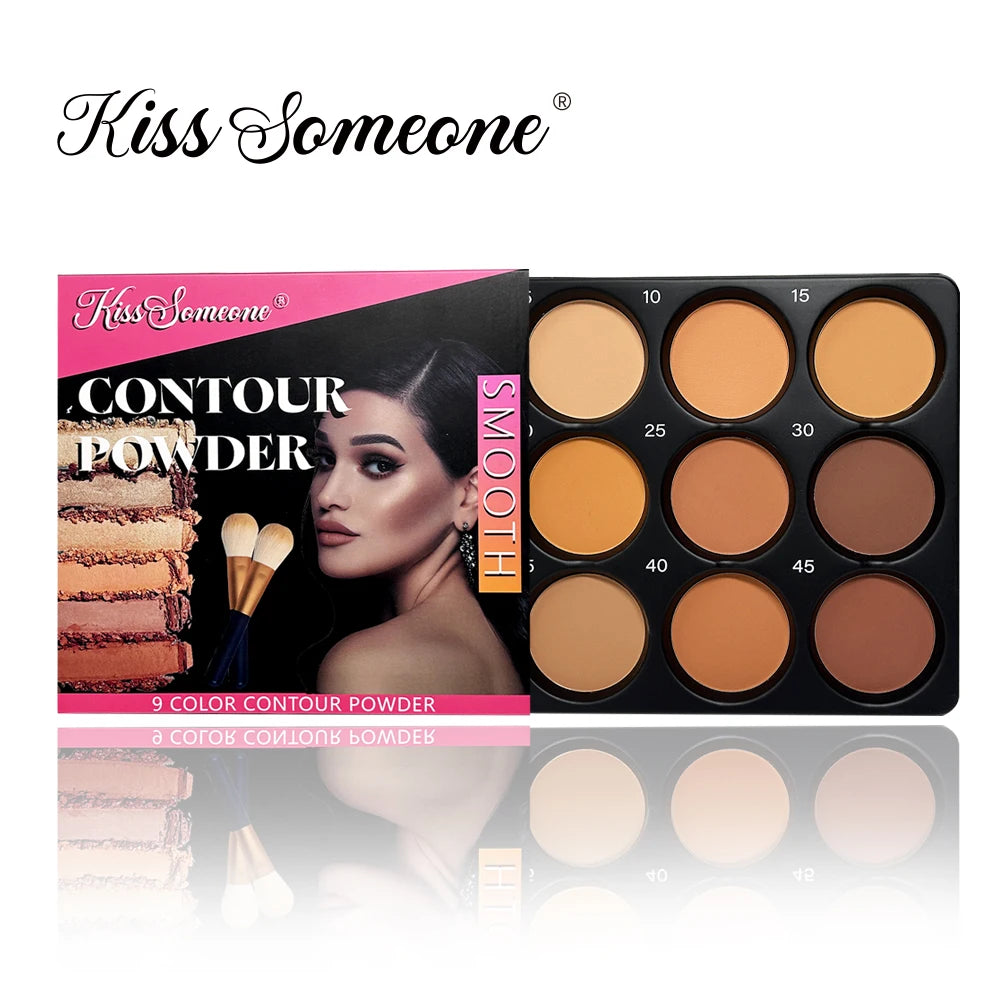 9-Colour Powder Contour Palette – Professional Matte Contouring Makeup Kit