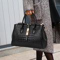 Aidrani Luxury Crocodile Pattern Cowhide Handbag – High-End Large Capacity Women's Bag