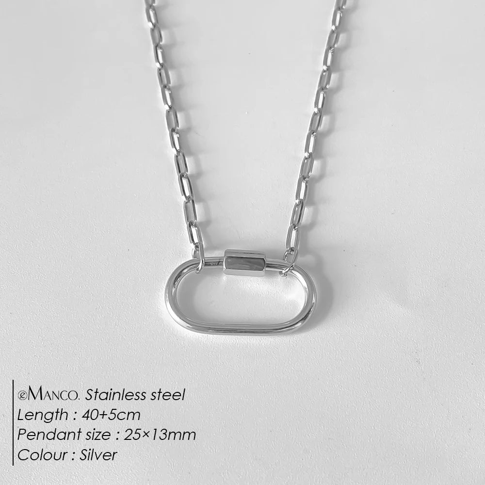 14K Gold Plated Stainless Steel Pendant Necklace – Waterproof Fashion Jewelry