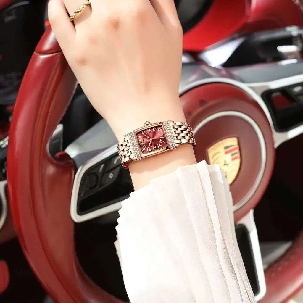 POEDAGAR Luxury Women's Watch – Sports Elegant Stainless Steel, Waterproof
