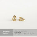 14K Gold Plated Diamond Huggie Hoop Earrings – Wedding & Gift Jewelry for Women