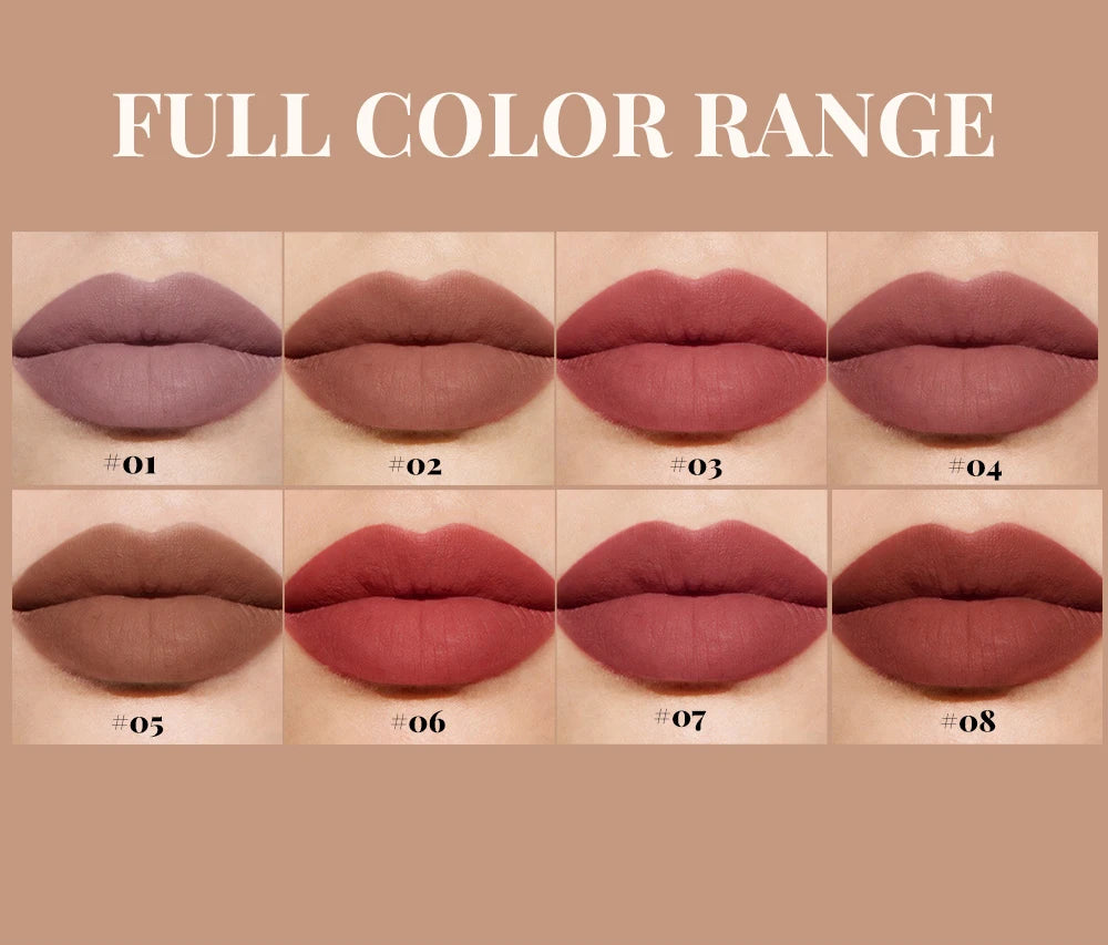 Women's Velvet Matte Lip Gloss – Long-Lasting Plumping Lipstick in Square Tube