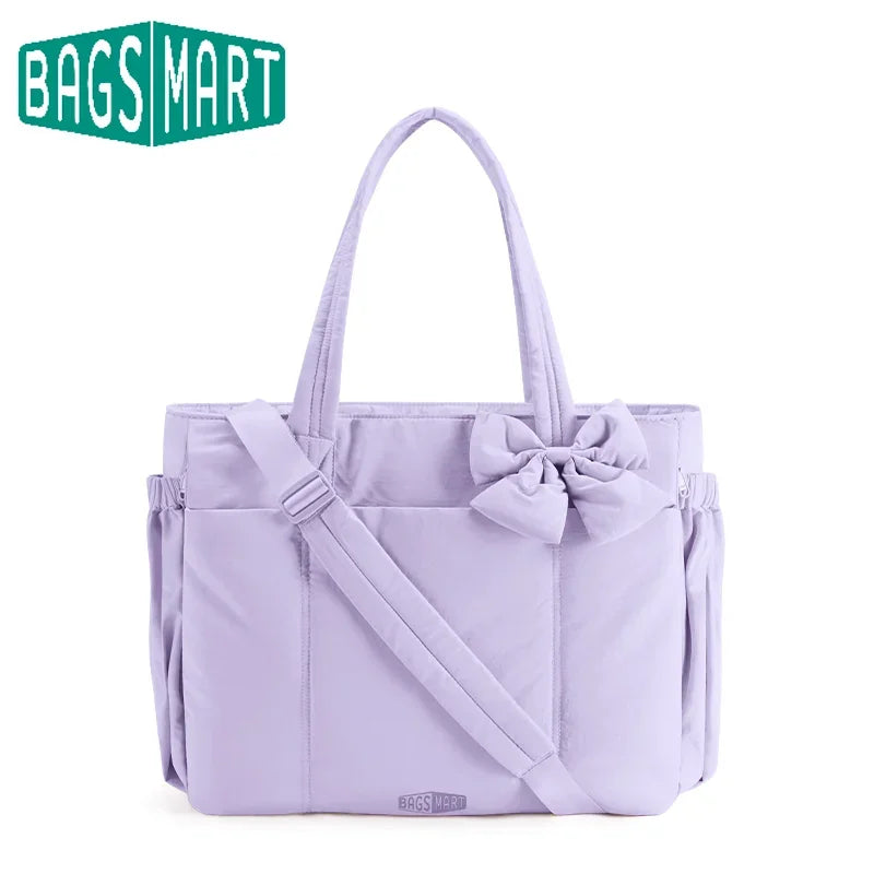 BAGSMART Large Capacity Tote Bag – Versatile Commuting Handbag with Multiple Pockets