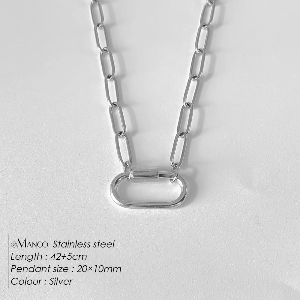 14K Gold Plated Stainless Steel Pendant Necklace – Waterproof Fashion Jewelry