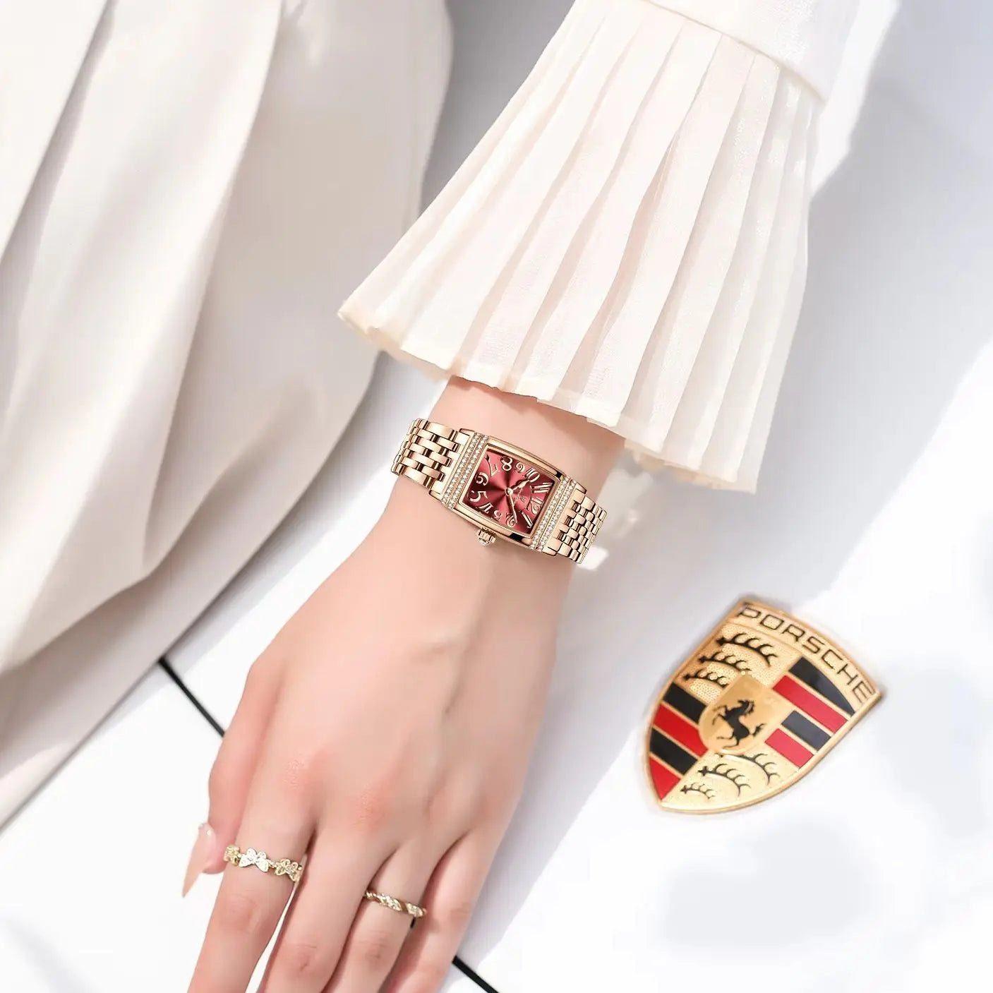 POEDAGAR Luxury Women's Watch – Sports Elegant Stainless Steel, Waterproof