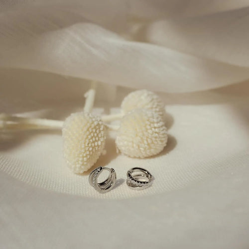 14K Gold Plated Diamond Huggie Hoop Earrings – Wedding & Gift Jewelry for Women