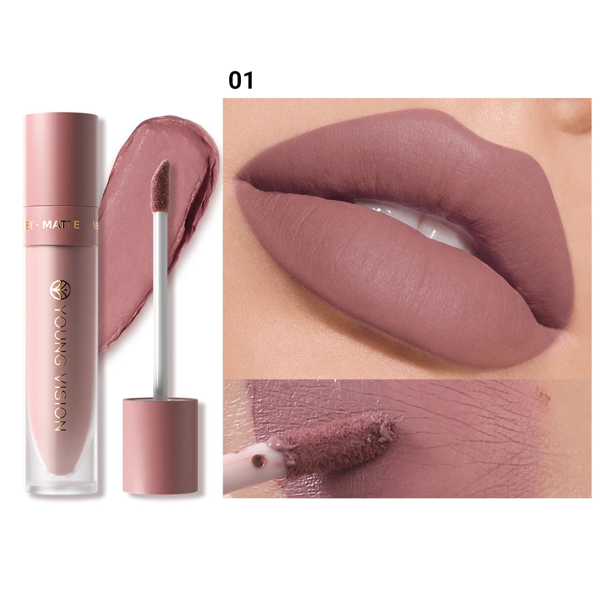 Women's Velvet Matte Lip Gloss – Long-Lasting Plumping Lipstick in Square Tube