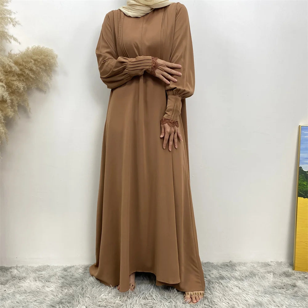 Elegant Dubai Abaya – Turkish Islamic Zipper Dress for Arab Women