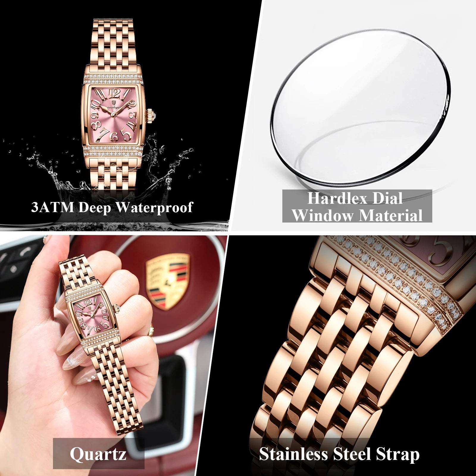 POEDAGAR Elegant Women's Watch – Casual Stainless Steel, Waterproof Quartz