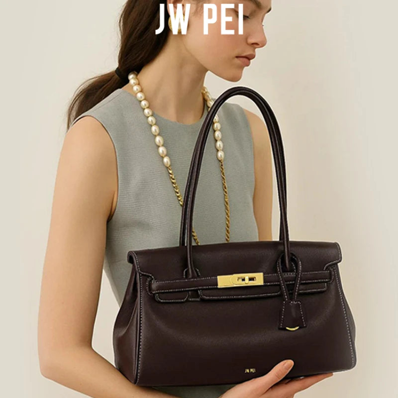JW PEI Yara Vegan Leather Tote Bag 2026 – Black Designer Shoulder Purse for Work & Daily Use