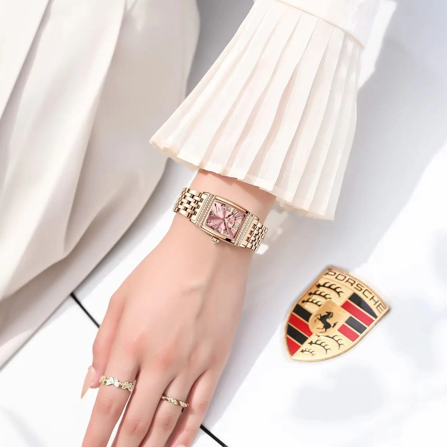 POEDAGAR Elegant Women's Watch – Casual Stainless Steel, Waterproof Quartz