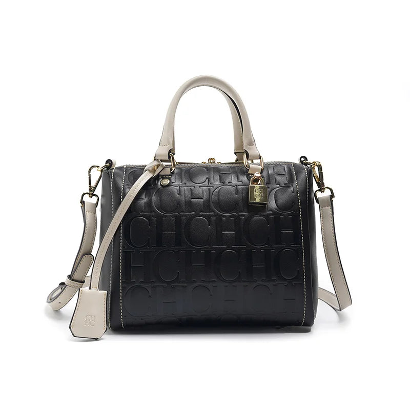 CH Lock Design PU Crossbody Bag – 2025 Trendy Designer Women's Handbag